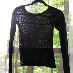 Black long sleeve with mesh back